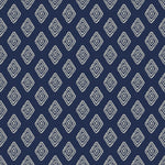 Mini Diamond - Navy Blue and White Outdoor Fabric - The Long Weekend Fabric House