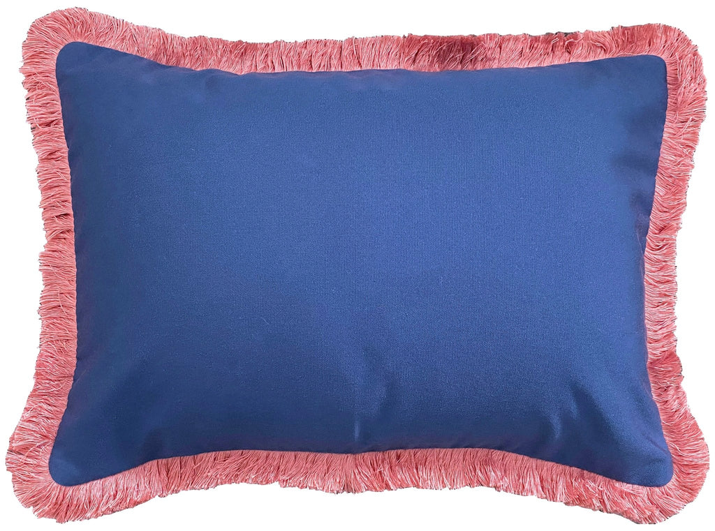Navy Outdoor Cushions - The Long Weekend Fabric House