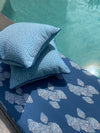 Dots- Sky Blue and White Outdoor Fabric