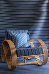 Zig Zag - Navy Blue, Sky Blue and White Outdoor Fabric