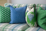 Outdoor Cushion Bondi blue Dots with navy piping