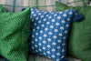Outdoor Cushion Bondi blue Avalon with tassels