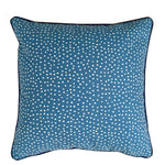Outdoor Cushion Bondi blue Dots with navy piping