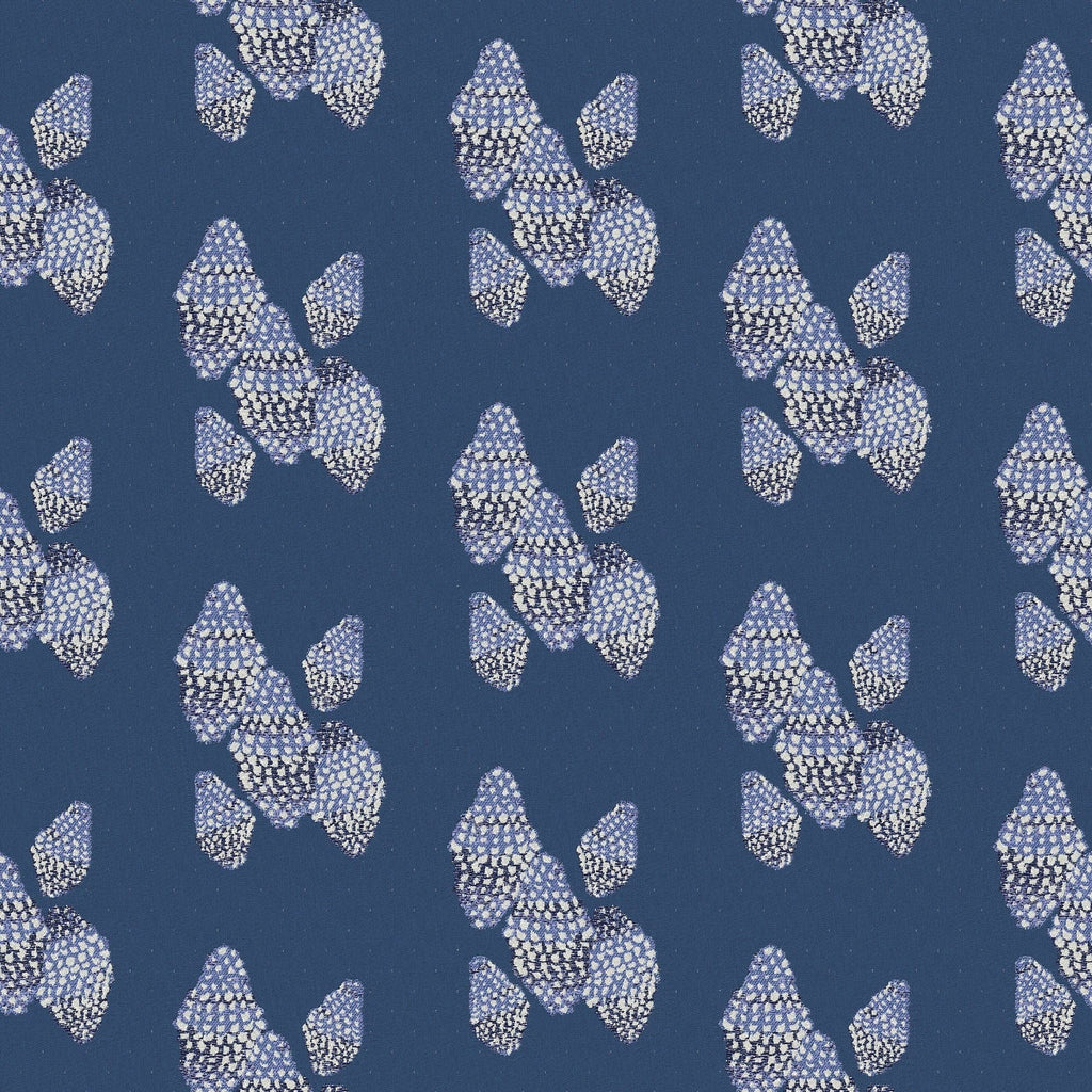 Deep blue outdoor fabric- Acorn pattern - The Long Weekend Fabric House