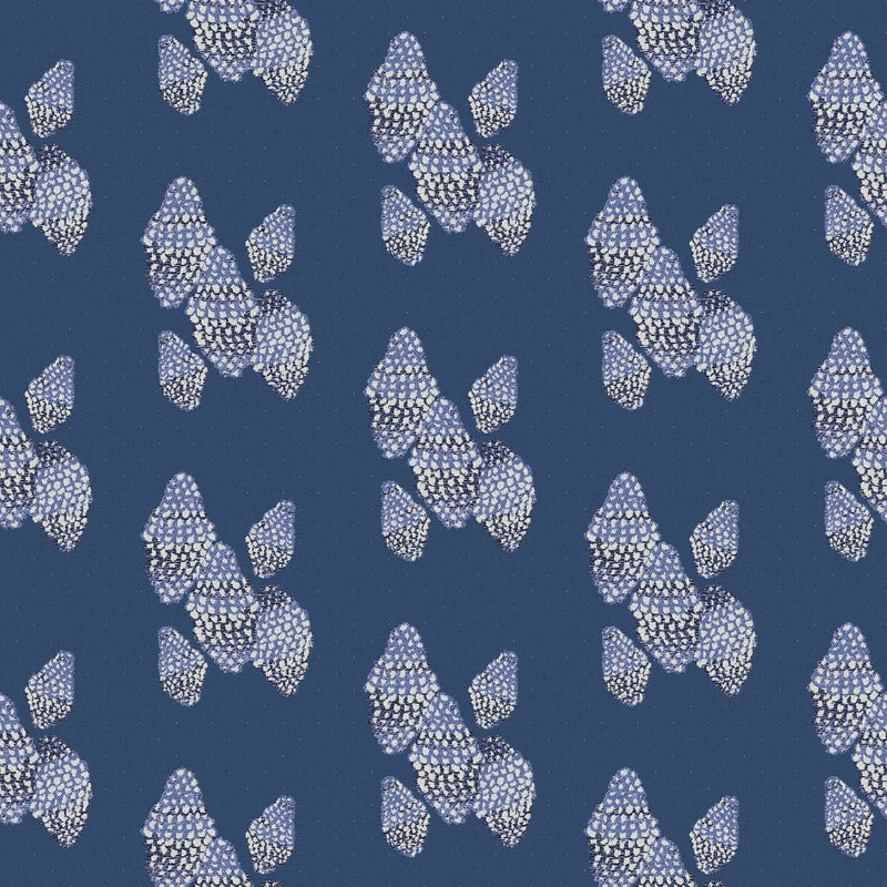 Deep blue outdoor fabric- Acorn pattern - The Long Weekend Fabric House