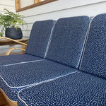 Dots- Navy Blue and White Outdoor Fabric - The Long Weekend Fabric House