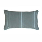 Outdoor lumbar Cushion grey Stripe Dash with white piping