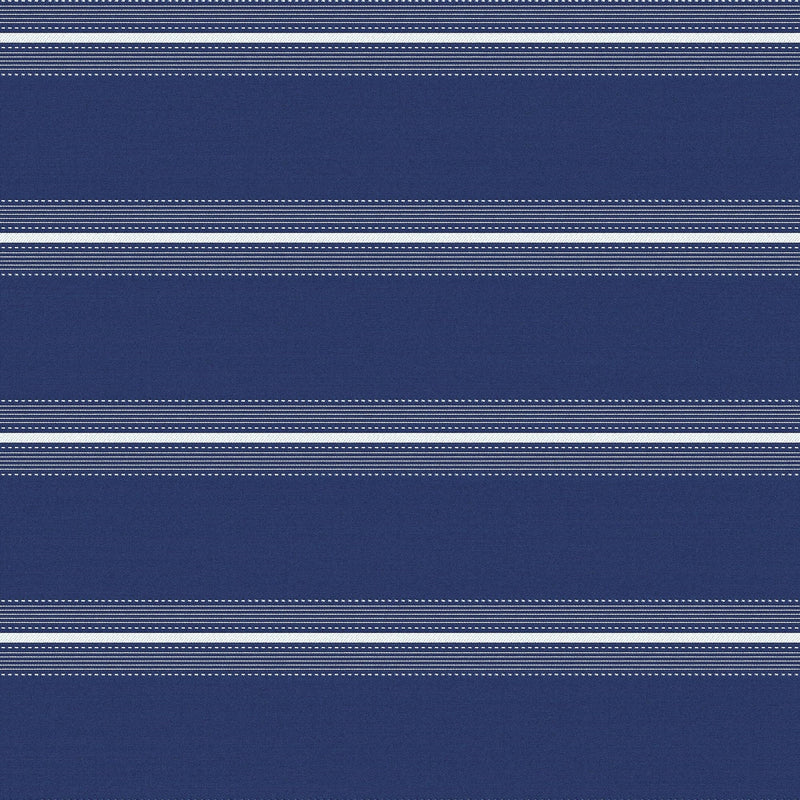 Stripe Dash - Navy Blue and White Stripe Outdoor Fabric