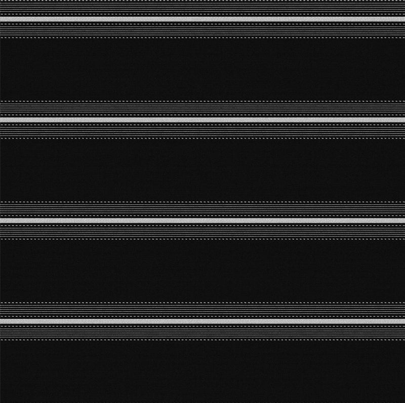 Stripe Dash - Black and White Stripe Outdoor Fabric - The Long Weekend Fabric House