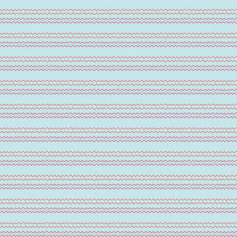 Zig Zag - Aqua, Pink and Orange Outdoor Fabric - The Long Weekend Fabric House